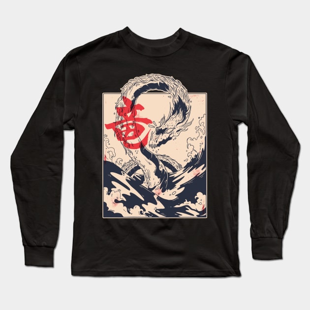 Japanese Sea Dragon Long Sleeve T-Shirt by MimicGaming